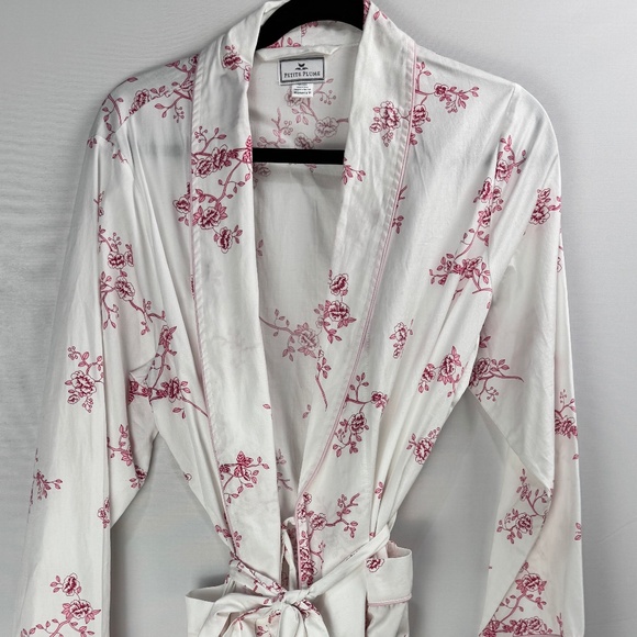 Petite Plume English Rose Floral Cotton Robe - Picture 6 of 10